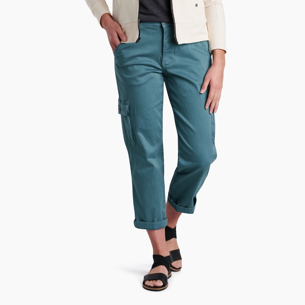 Kuhl Women’s Teal Cargo Pants 8 Short - Picture 3 of 14